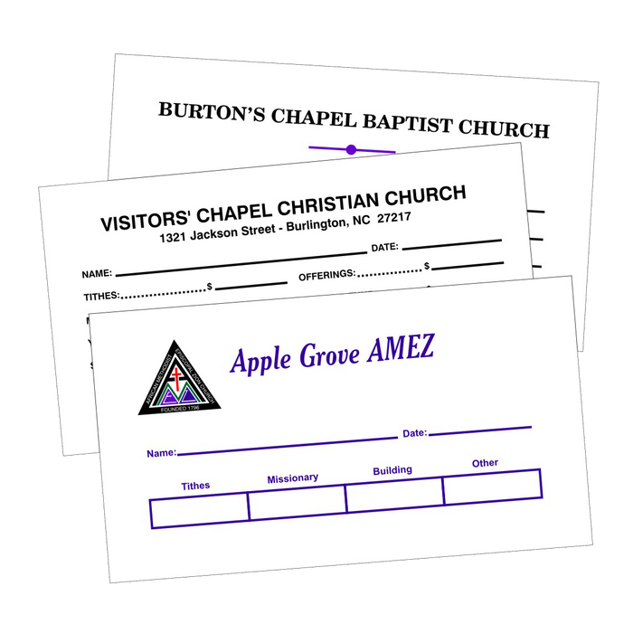 #6 3/4 White Tithing Envelopes - envelopes4churches.com