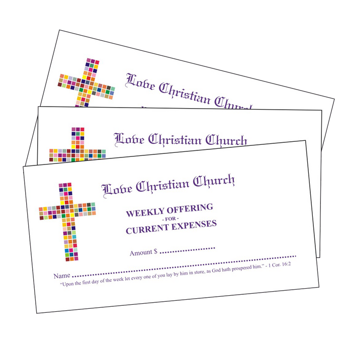 4-Color Pew Tithing Envelopes - envelopes4churches.com