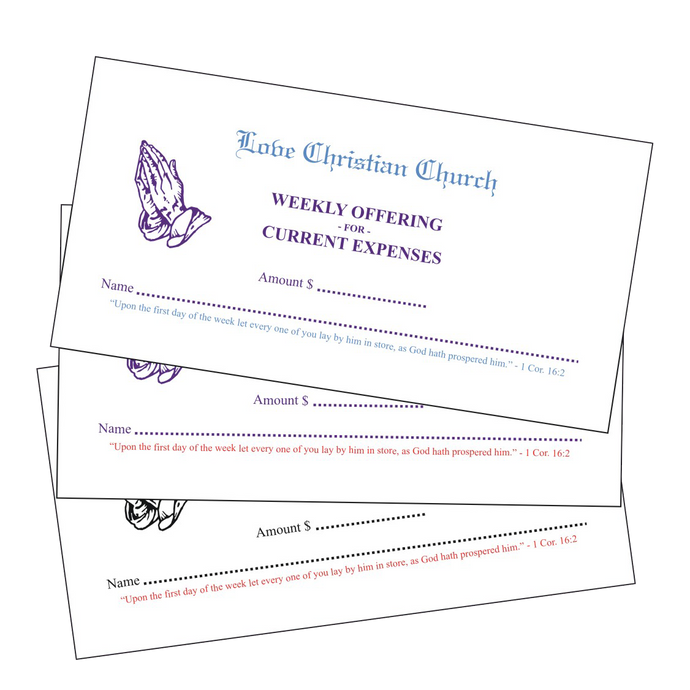 2-Color Pew Tithing Envelopes - envelopes4churches.com