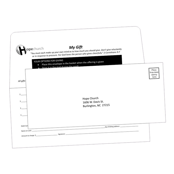#9 Church Remittance Envelope - envelopes4churches.com